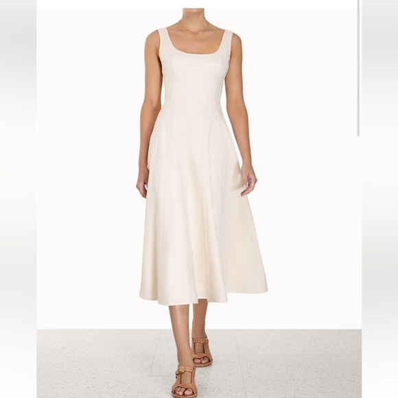 Zimmerman Devi Cutout Panelled Midi Dress - Picture 2 of 4